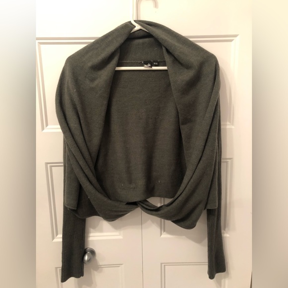 Cropped grey cardigan - Picture 3 of 5